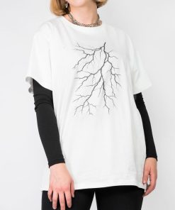 Odziez SKYDANCE | Bialy T-Shirt Lightning