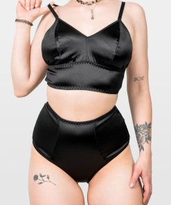 Odziez SKYDANCE | Bralet Z Satyny Obsidian