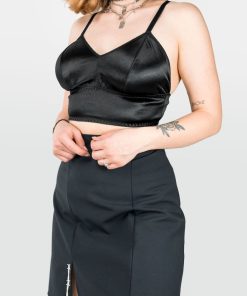 Odziez SKYDANCE | Bralet Z Satyny Obsidian