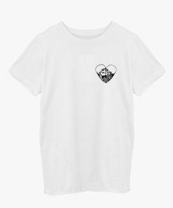 Odziez SKYDANCE | Bialy T-Shirt Z Haftem Fake Romance