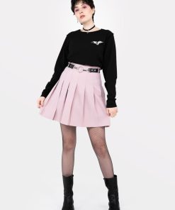 Odziez SKYDANCE Spodnice Mini | Tall Brudnorozowa Tennis Skirt Ze Szlufkami