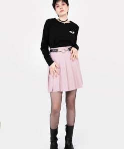 Odziez SKYDANCE Spodnice Mini | Tall Brudnorozowa Tennis Skirt Ze Szlufkami