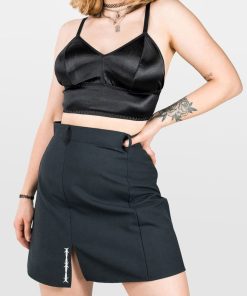 Odziez SKYDANCE | Bralet Z Satyny Obsidian