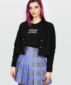 Odziez SKYDANCE Spodnice Mini | Tennis Skirt W Fioletowa Krate Ze Szlufkami