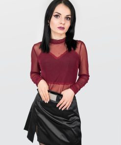 Odziez SKYDANCE | Bordowy Mesh Top