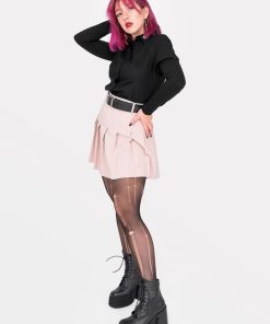 Odziez SKYDANCE Spodnice Mini | Brudnorozowa Tennis Skirt Ze Szlufkami