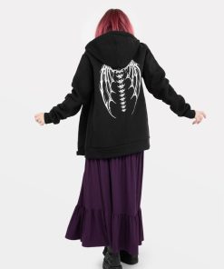 Odziez SKYDANCE | Rozpinana Bluza Z Bawelny Organicznej Demon Wings