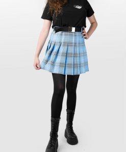 Odziez SKYDANCE Spodnice Mini | Tennis Skirt W Niebieska Krate Ze Szlufkami