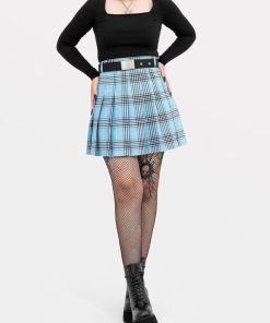 Odziez SKYDANCE Spodnice Mini | Tennis Skirt W Niebieska Krate Ze Szlufkami