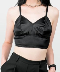 Odziez SKYDANCE | Bralet Z Satyny Obsidian