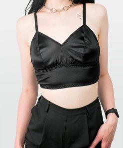 Odziez SKYDANCE | Bralet Z Satyny Obsidian