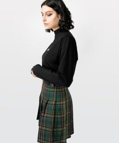 Odziez SKYDANCE Spodnice Dla Wysokich | Tall Tennis Skirt W Zielona Krate Ze Szlufkami