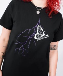 Odziez SKYDANCE | Czarny T-Shirt Lightning Butterfly