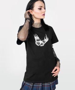 Odziez SKYDANCE | Czarny T-Shirt Butterfly On Fire