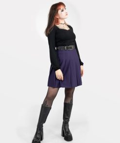 Odziez SKYDANCE Spodnice Mini | Tall Fioletowa Tennis Skirt Ze Szlufkami